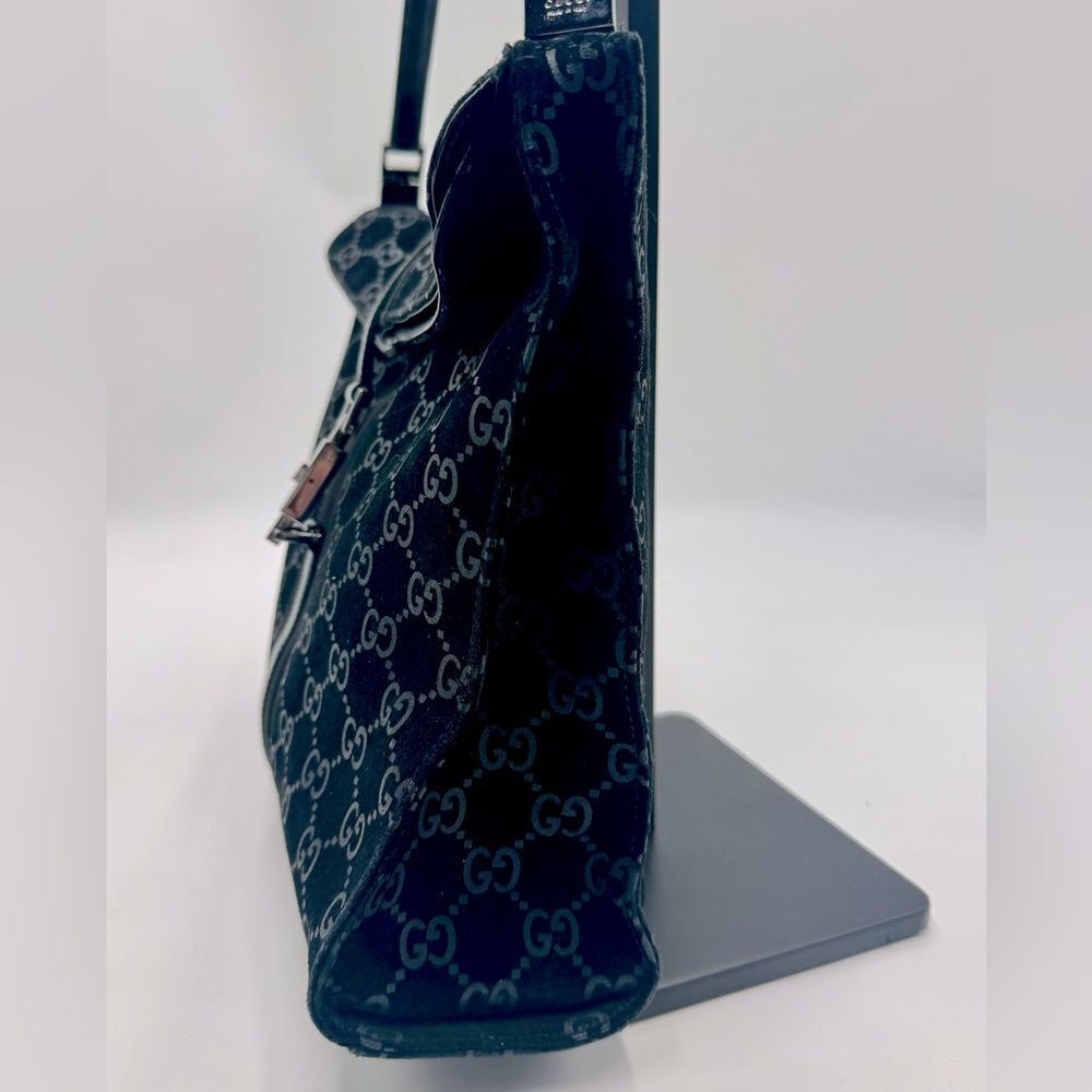 Auth Gucci Black Guccisima Suede Shoulder Bag - Picture 7 of 16